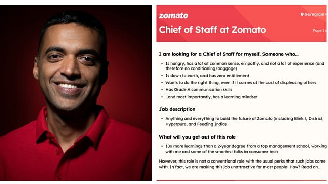 Zomato’s Job Offer Sparks Memes: Pay ₹20 Lakh to Work for Free, Netizens Call It ‘Food for Thought’