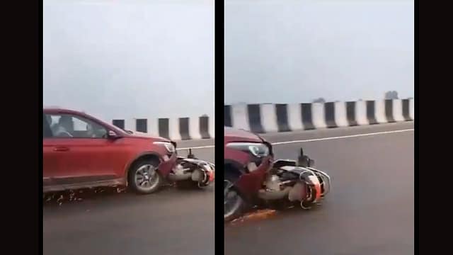 Lucknow Road Rage: Hyundai Car Drags Scooty for Nearly 1 Km, Driver Arrested