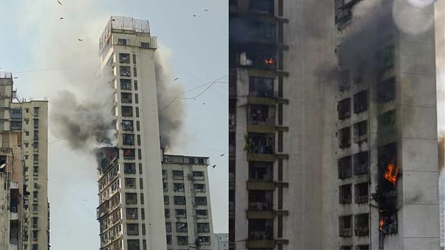 Mumbai Dongri Fire: Terrifying Cylinder Blasts and Massive Blaze Engulf High-Rise